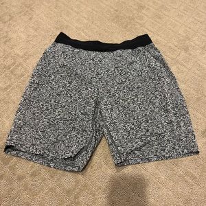 lululemon athletica Black and Gray Athletic Shorts